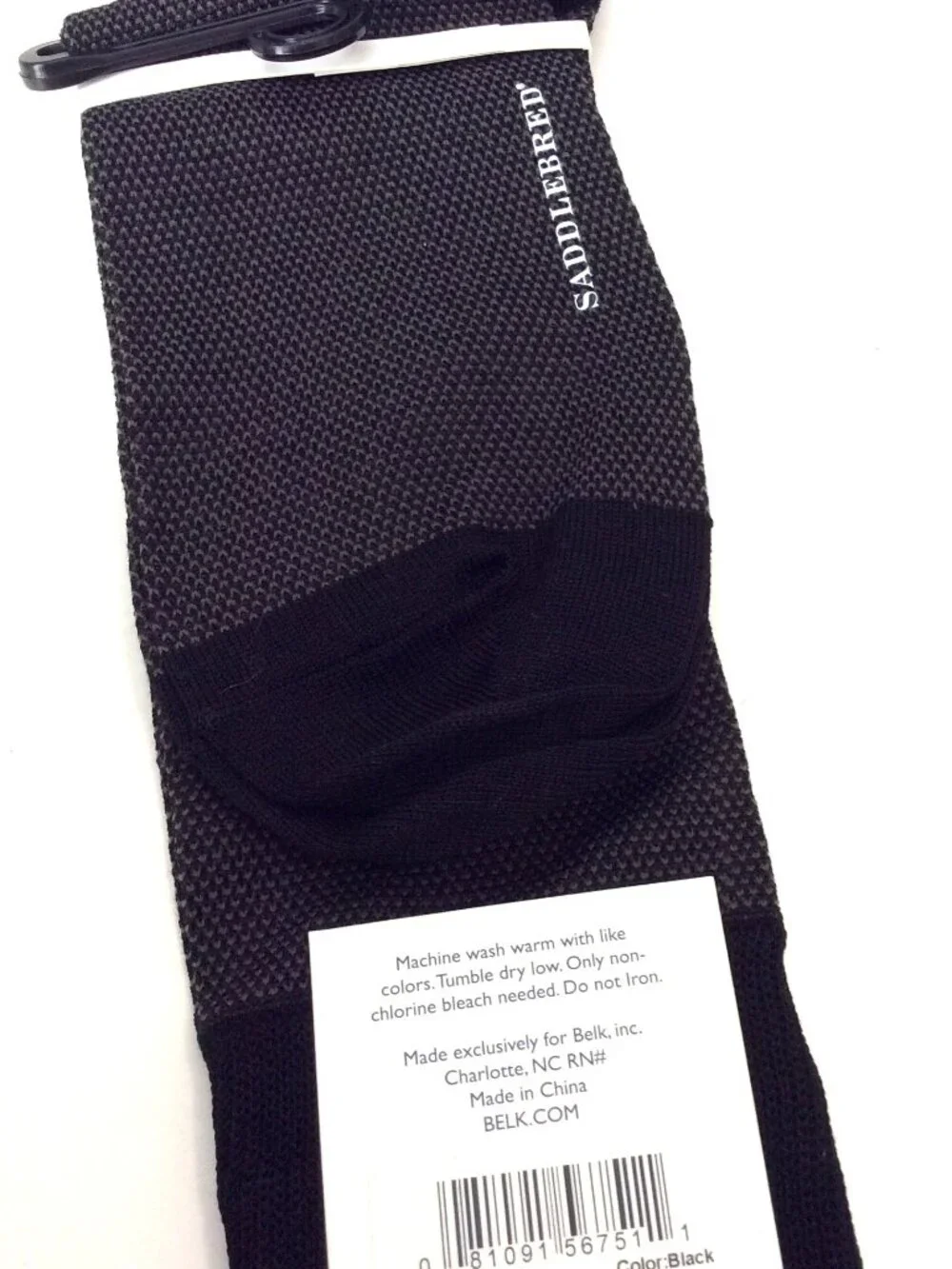 Men's Saddlebred Dress Socks - Black Size 8-12